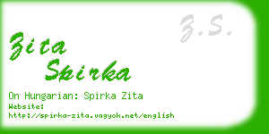 zita spirka business card